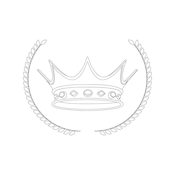 Ilustración de corona aislada — Vector de stock