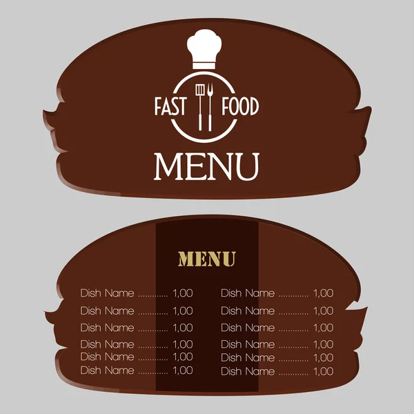 Menu ontwerp illustratie — Stockvector