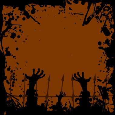 Cadılar Bayramı kartı çizim