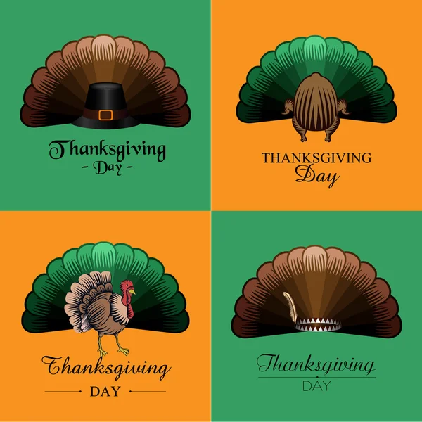 Thanksgiving kort illustration — Stock vektor