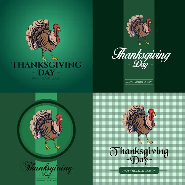 Thanksgiving kort illustration — Stock vektor