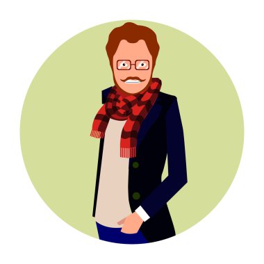 Hipster portre çizimi