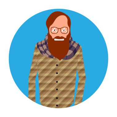 Hipster portre çizimi