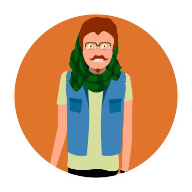 Hipster portre çizimi