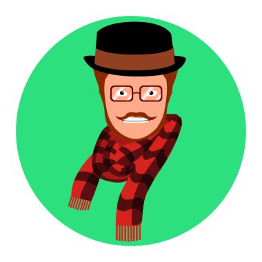 Hipster portre çizimi