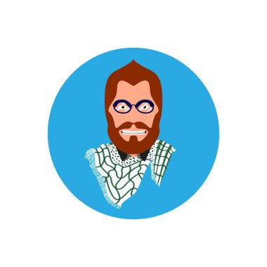 Hipster portre çizimi