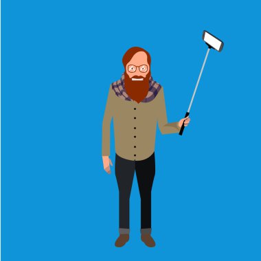 Soyut selfie illüstrasyon