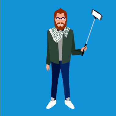 Soyut selfie illüstrasyon