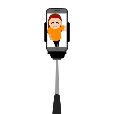 Soyut selfie illüstrasyon