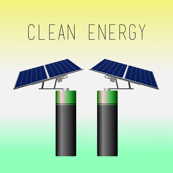 Clean energy illustration — Stock Vector