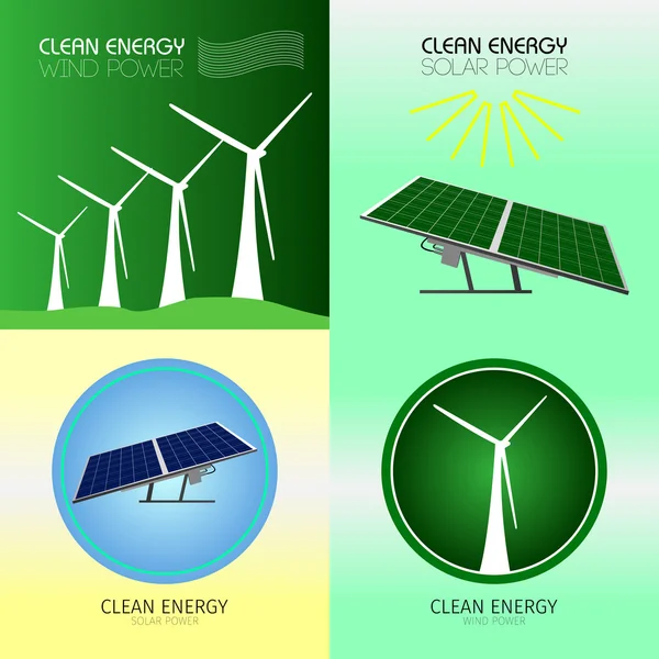 Tiszta energia illusztráció — Stock Vector