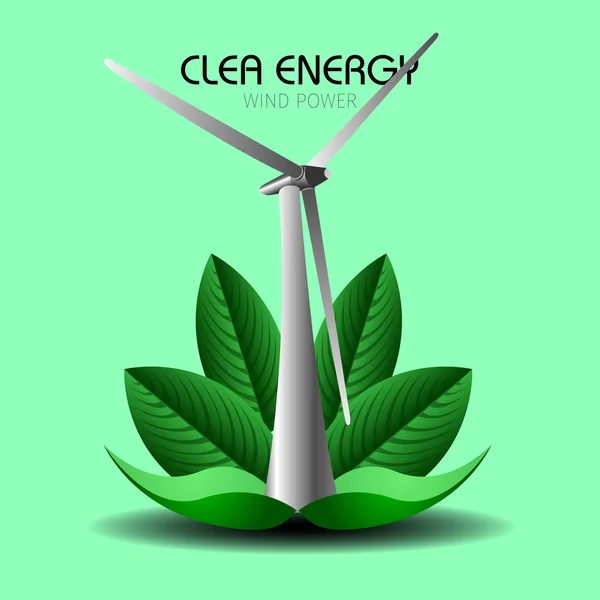Clean energy illustration — Stock Vector