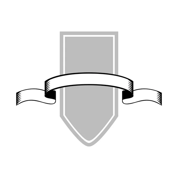 Geïsoleerde heraldiek Shield — Stockvector