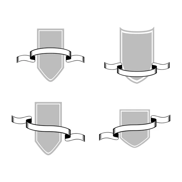 Ensemble de boucliers héraldiques — Image vectorielle