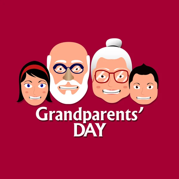 幸せな祖父母の日 — ストックベクタ