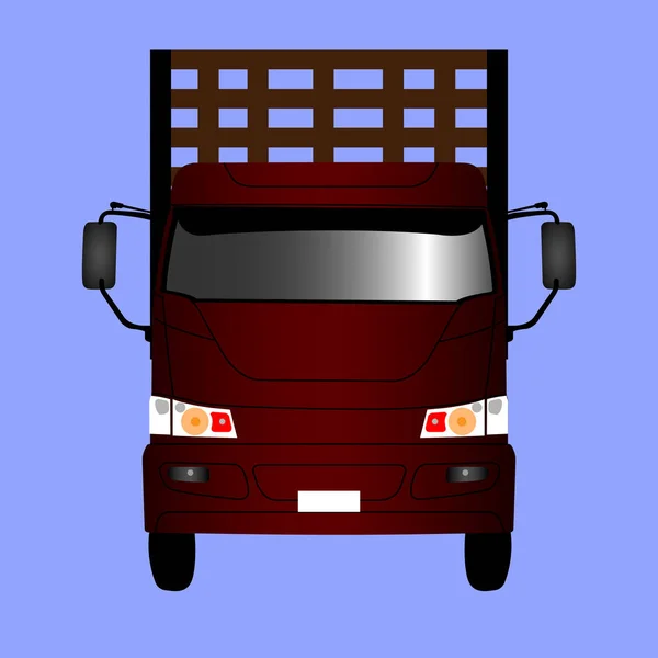 İzole kamyon illüstrasyon — Stok Vektör