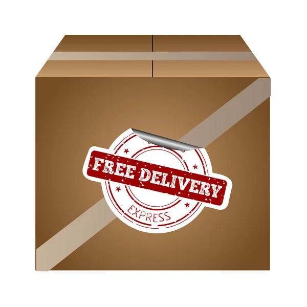 Free delivery illustration — Stock Vector