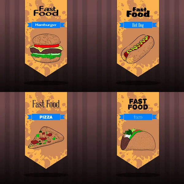 Fast-Food-Illustration — Stockvektor