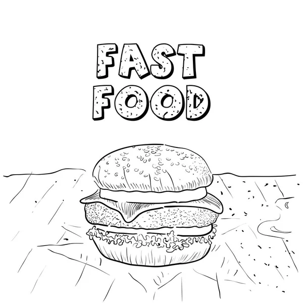 Fast food illustration — Stock Vector