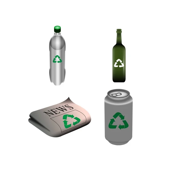 Illustration d'icône recyclable — Image vectorielle