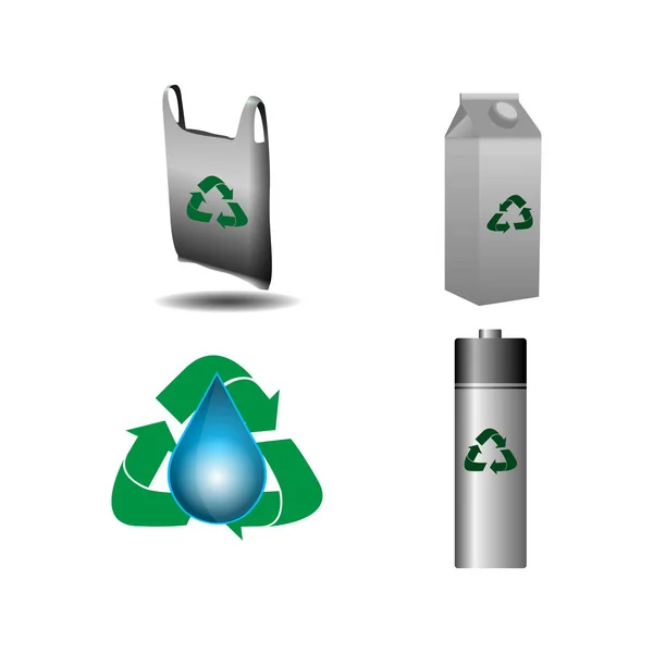 Icono reciclable ilustración — Vector de stock