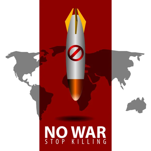Stop illustrazione guerra — Vettoriale Stock