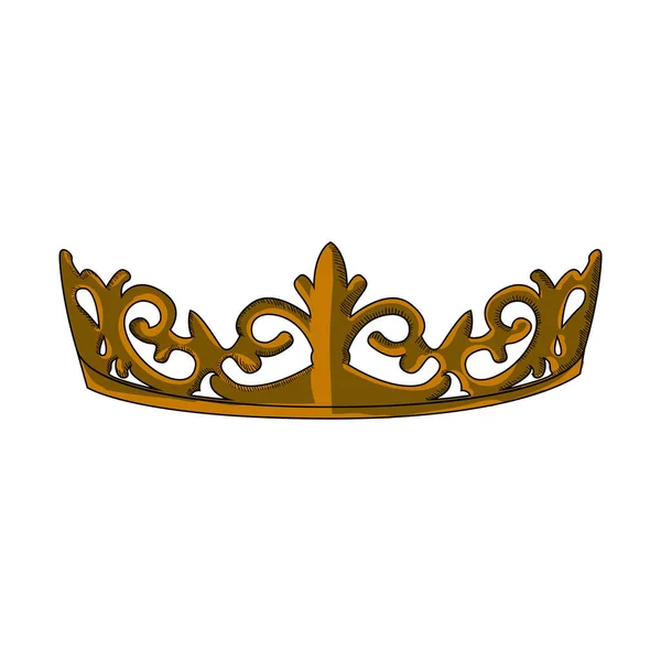 Isolated royal crown — Stock Vector