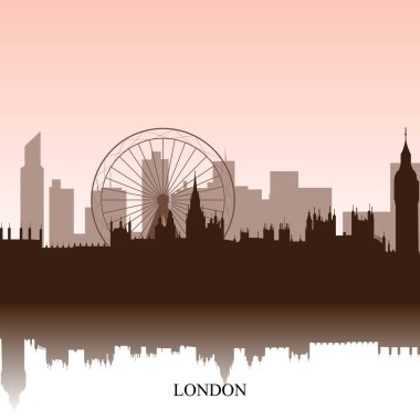 Londra cityscape illüstrasyon