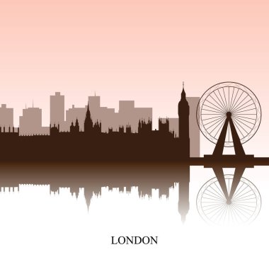 Londra cityscape illüstrasyon