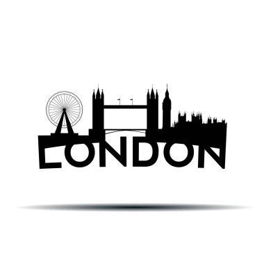 Londra cityscape illüstrasyon