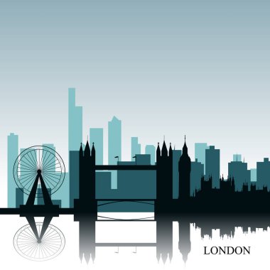 Londra cityscape illüstrasyon