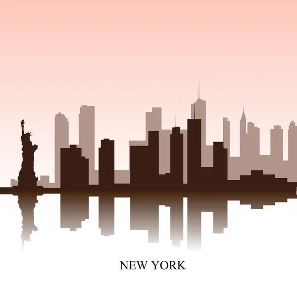 Panoráma města New york — Stockový vektor