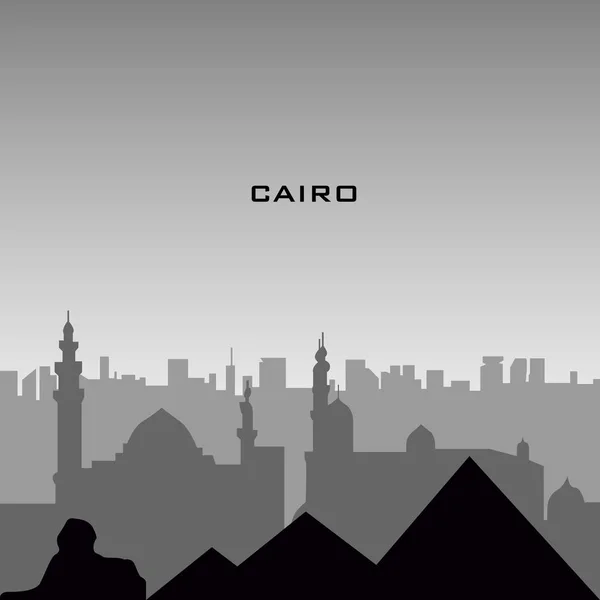 Ilustração da paisagem urbana do Cairo — Vetor de Stock