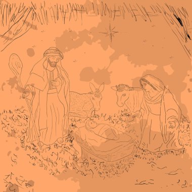 Renkli yemlik illüstrasyon