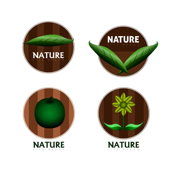Logotipo de naturaleza aislada — Vector de stock