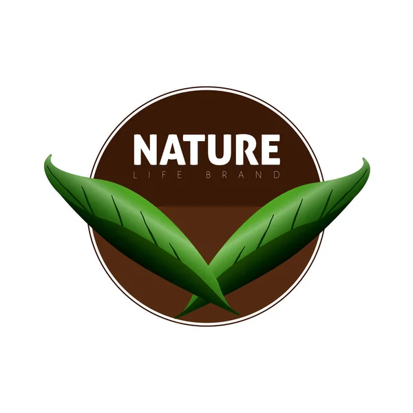 Geïsoleerde natuur logo — Stockvector