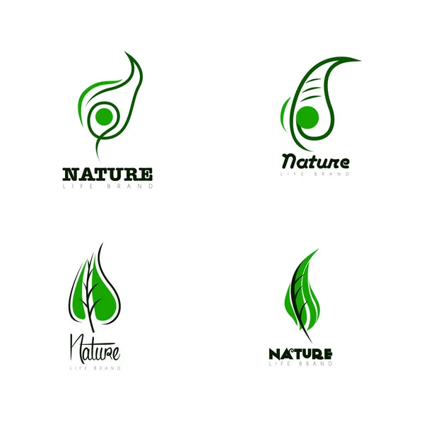 Logo na białym tle natura — Wektor stockowy