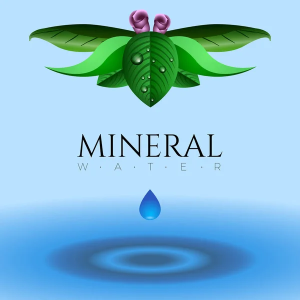 Ilustración del agua mineral — Vector de stock