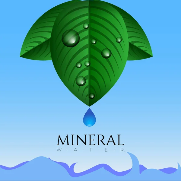 Mineraalwater illustratie — Stockvector