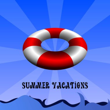 yaz tatili illüstrasyon