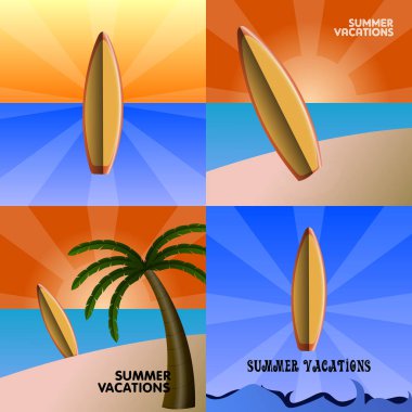 yaz tatili illüstrasyon