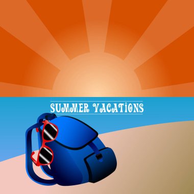 yaz tatili illüstrasyon