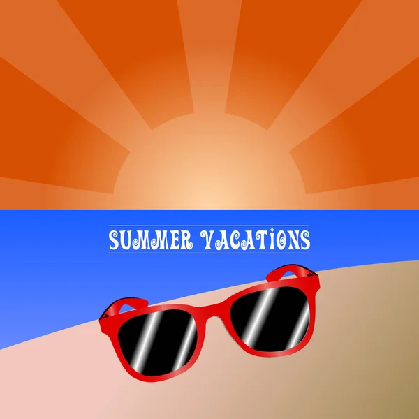 Ilustración vacaciones de verano — Archivo Imágenes Vectoriales