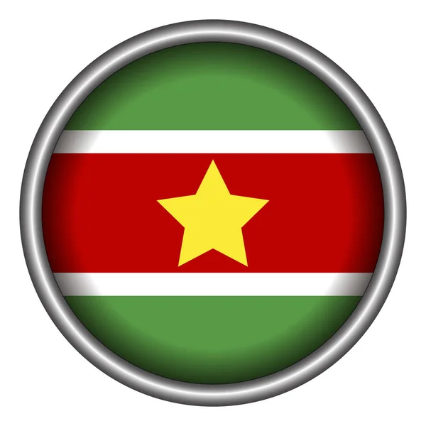 苏里南的孤立的旗子 — 图库矢量图片