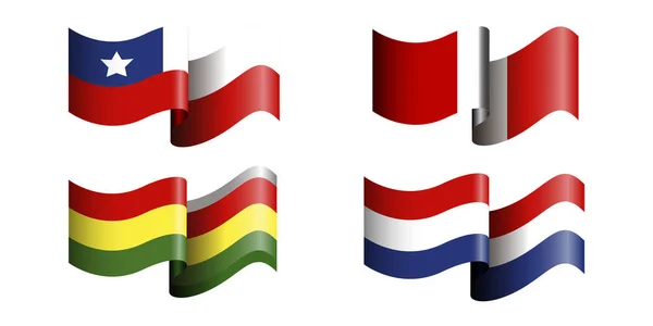 Set of flags — Stock Vector