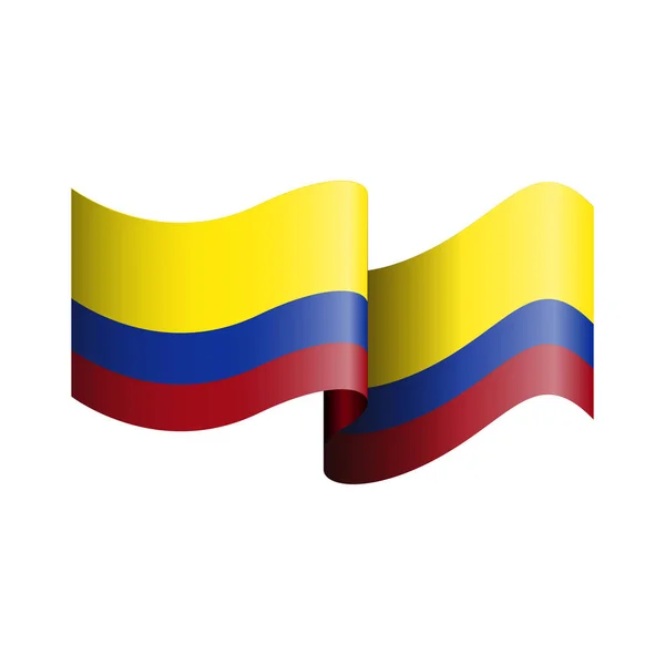 Bandera colombiana aislada — Vector de stock