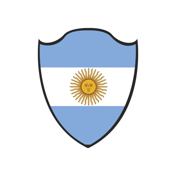 Bandiera argentina isolata — Vettoriale Stock