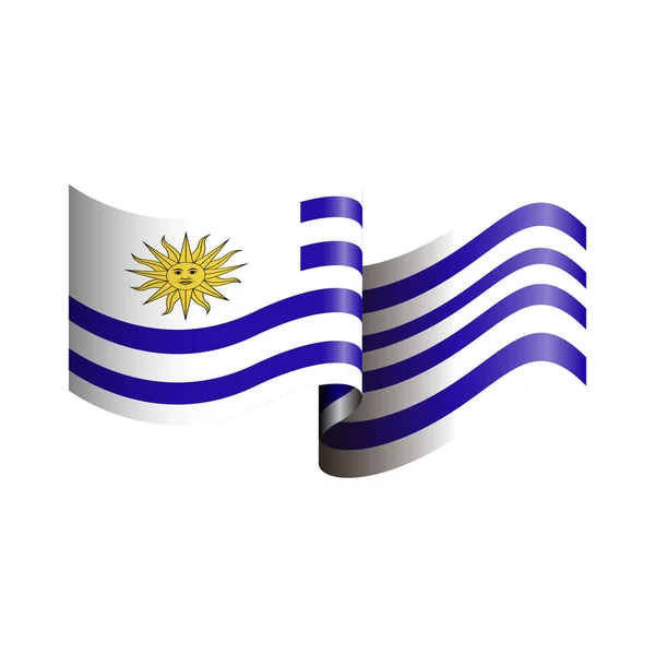 Bandeira isolada do Uruguai —  Vetores de Stock