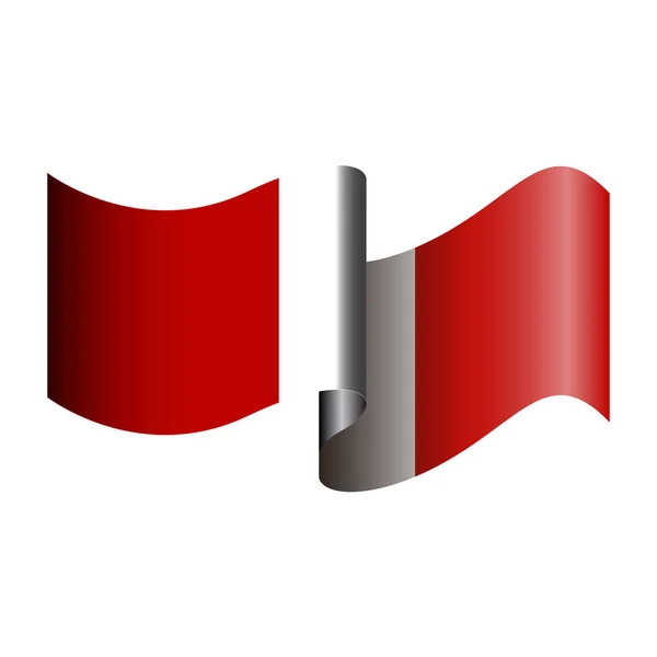 Bandeira peruana isolada —  Vetores de Stock
