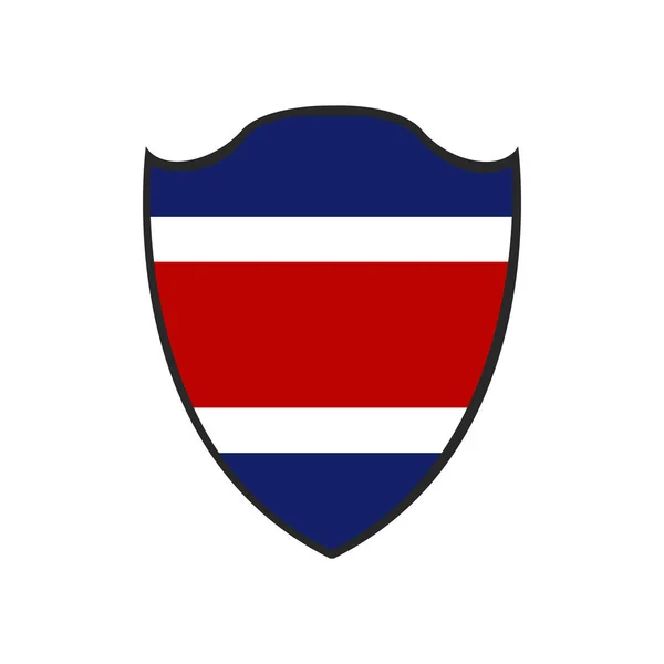 Izolované Kostarická vlajka — Stockový vektor